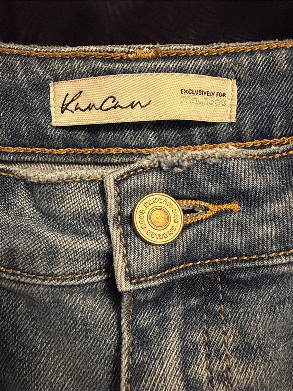 KanCan Light Blue Distressed Straight-Leg Jeans